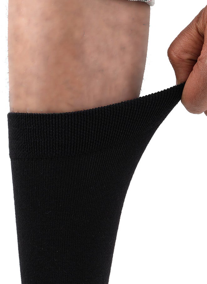 FOOTPRINTS FOOTPRINT Men 3 Pairs Anti Odour Organic Cotton Calf-Length Solid Bamboo Formal Socks - Image 5